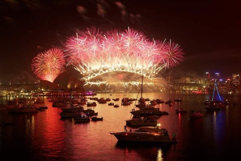 Fireworks over Sydney Harbour..courtesy SMH.